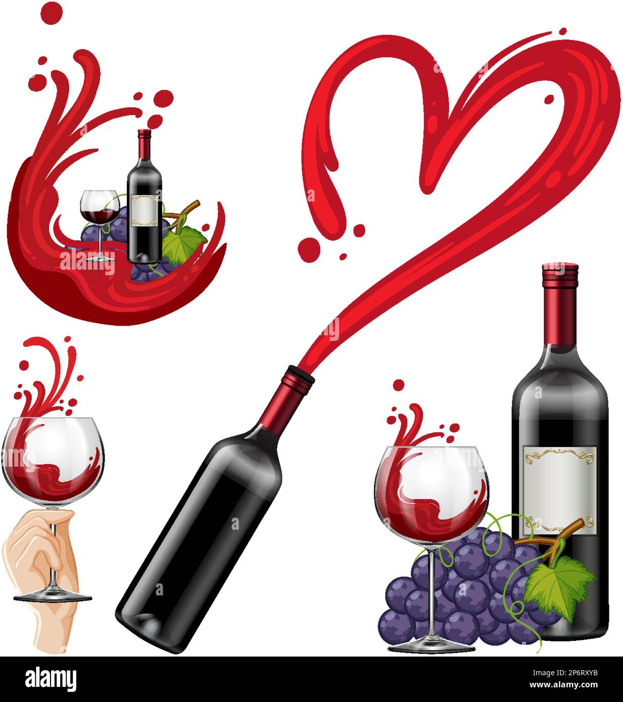 Red wine colour Stock Vector Images - Alamy