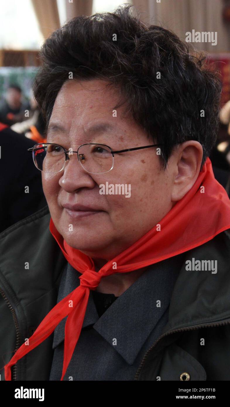 Li Ne, daughter of late Chinese leader Mao Zedong, attends an event to ...