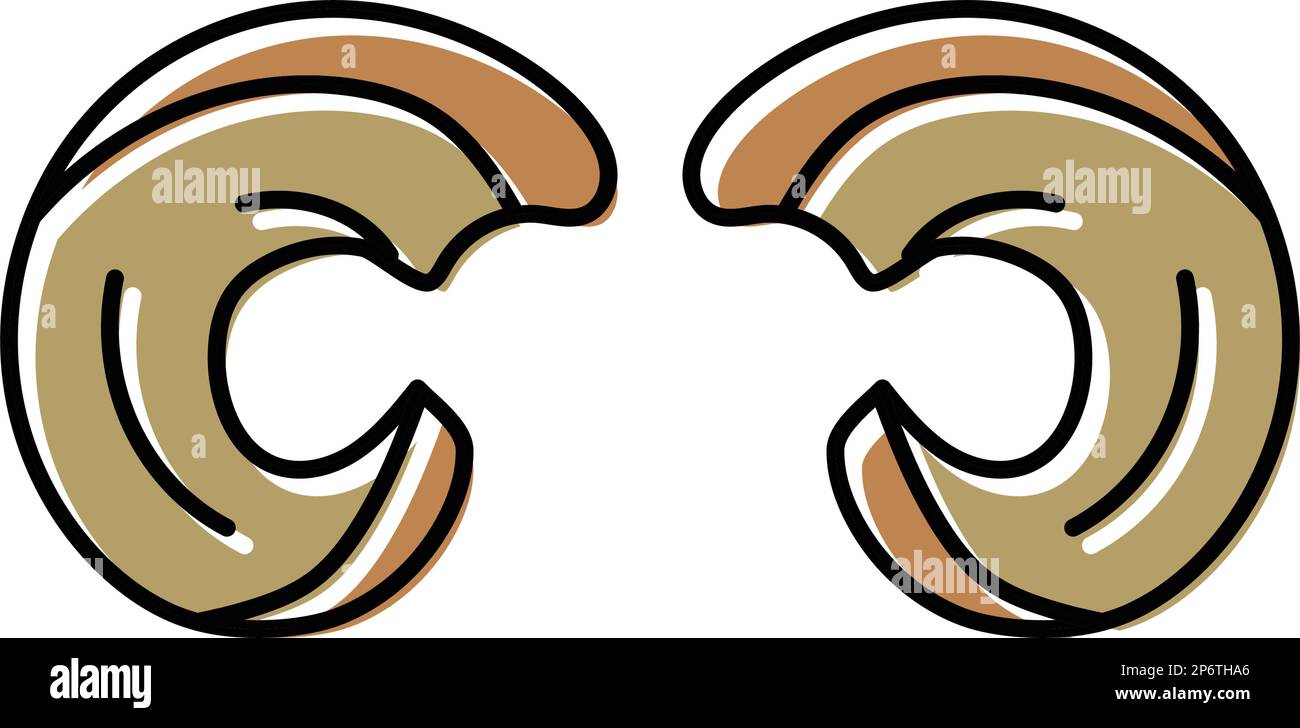 bighorn horn animal color icon vector illustration Stock Vector Image