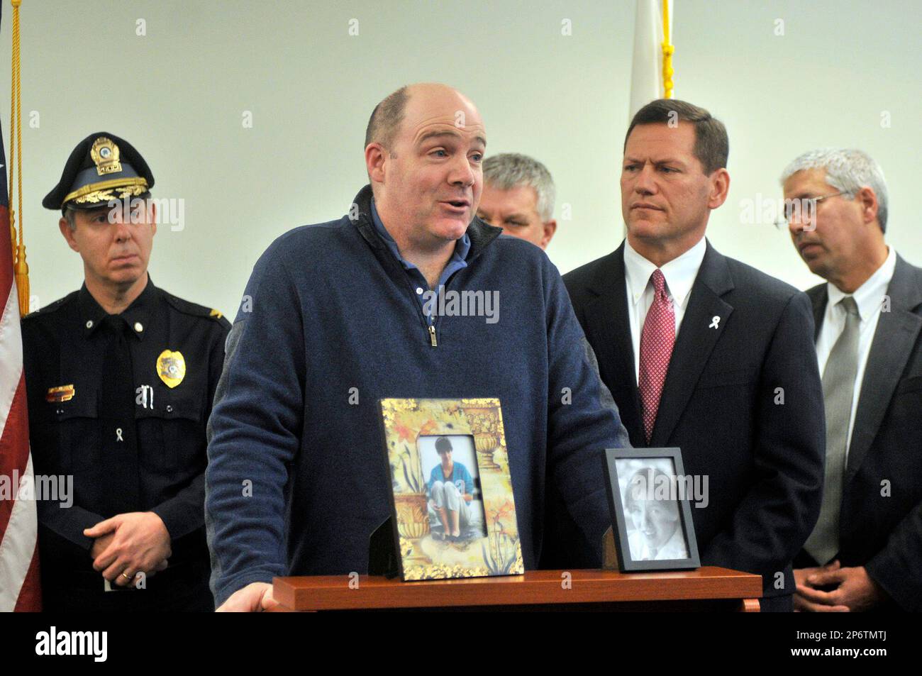 Craig Conkey Kenny Dempsey, brother of victim Kathleen Dempsey, addresses a new ...