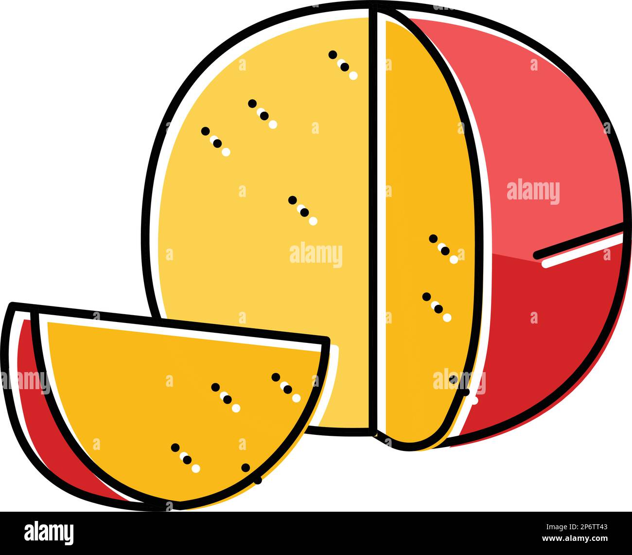 edam cheese food slice color icon vector illustration Stock Vector ...