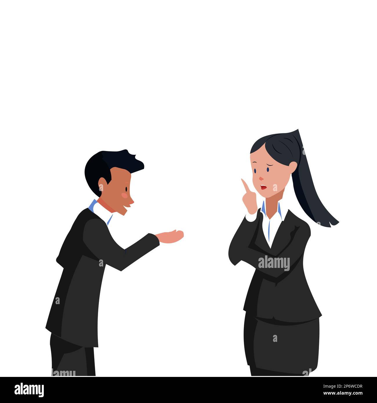 People talking about important things. Colleagues discussing agenda and