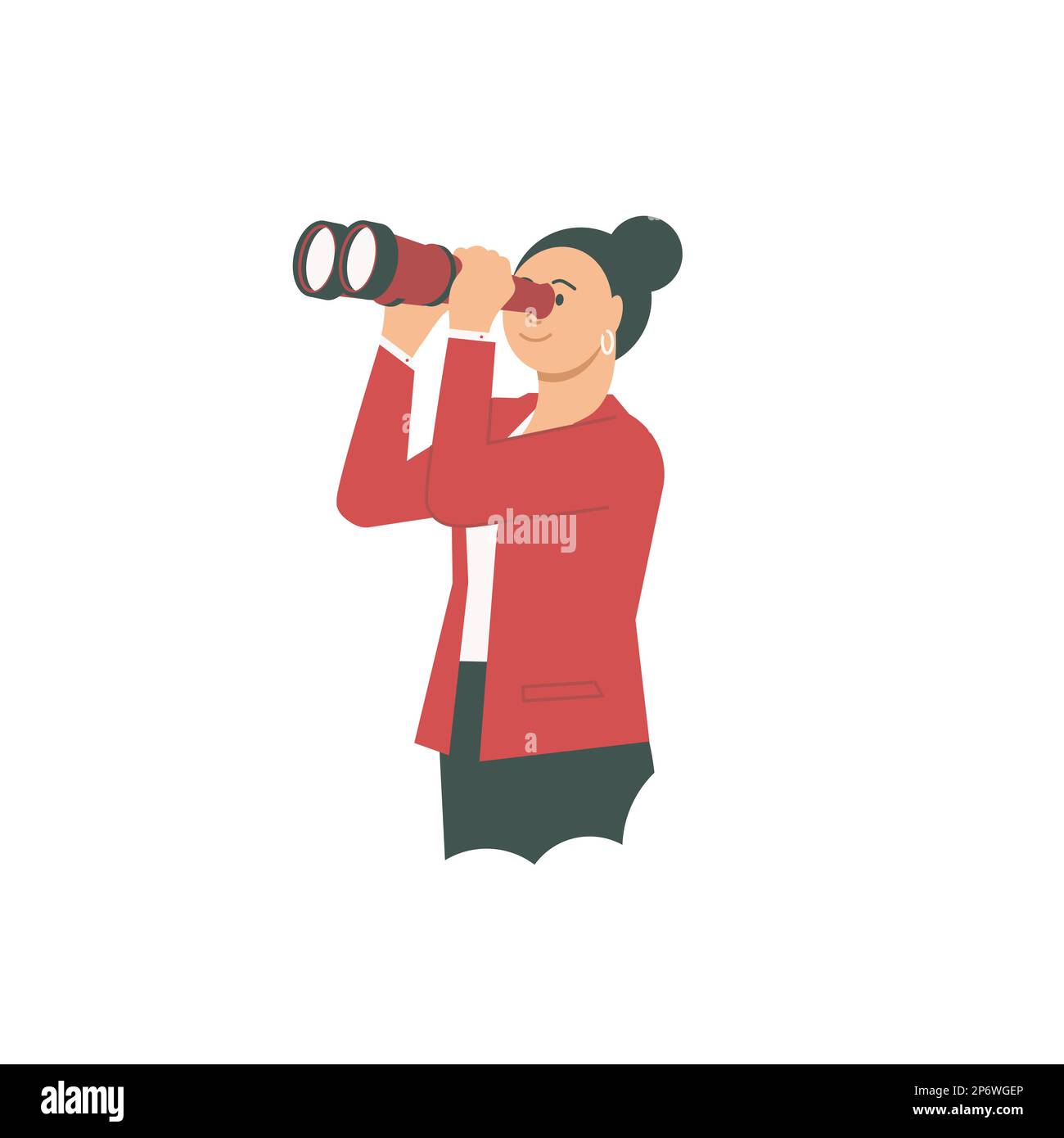 Looking into the binoculars and exploring new ways to hi-res stock ...