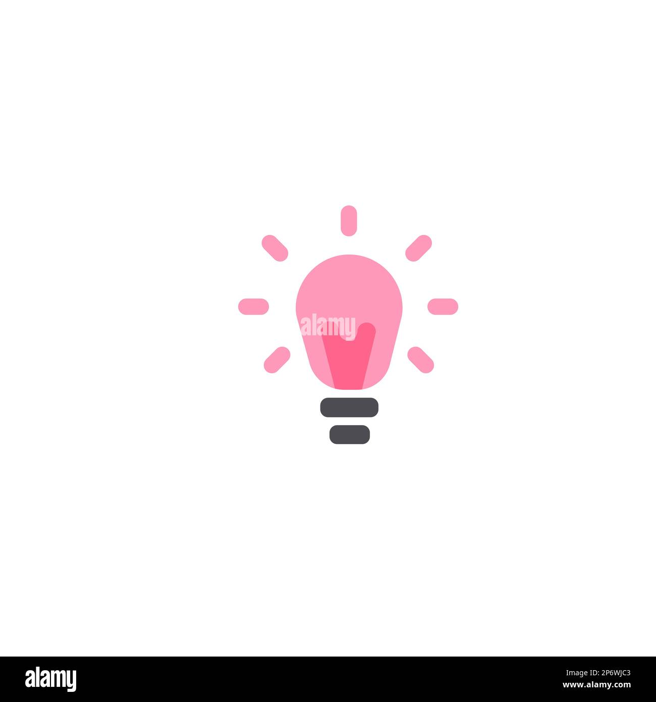 Vector illustration with color bulb on white background. Bright Colored Abstract Image. Late Updates Presented. Cartoon picture to cobmine objects. Stock Vector