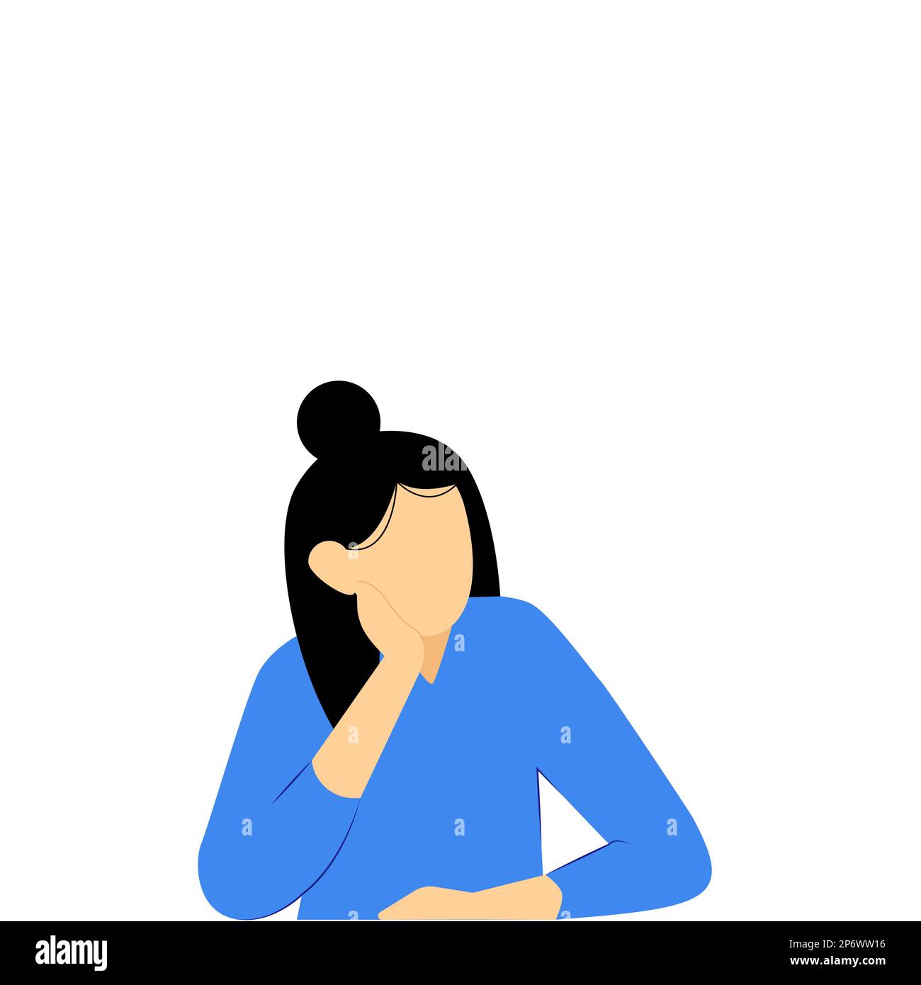 old-lady-looking-worried-stock-vector-images-alamy