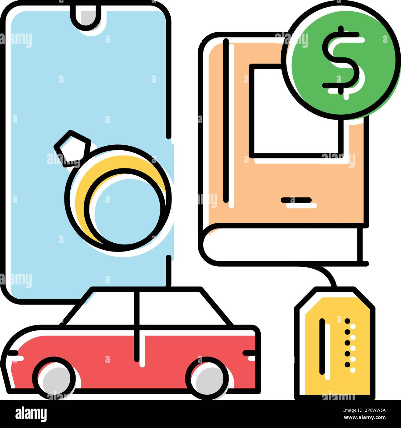 movable assets color icon vector illustration Stock Vector Image & Art ...