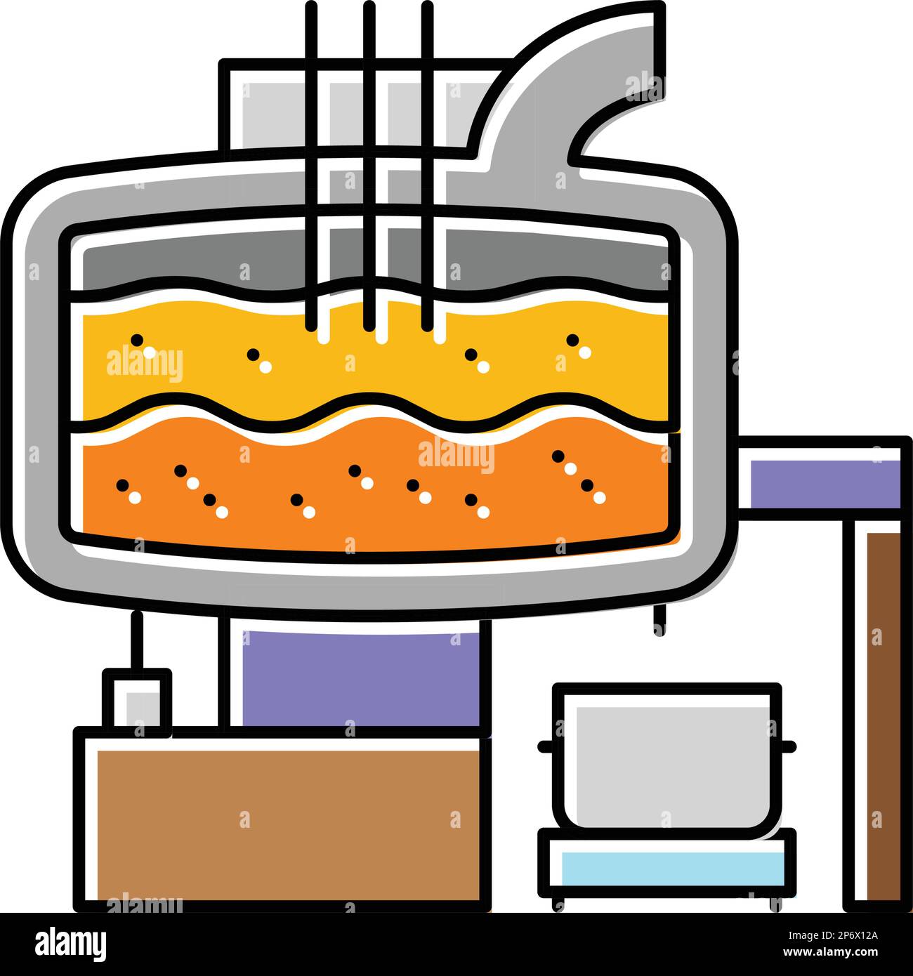 Electric arc furnace Stock Vector Images Alamy