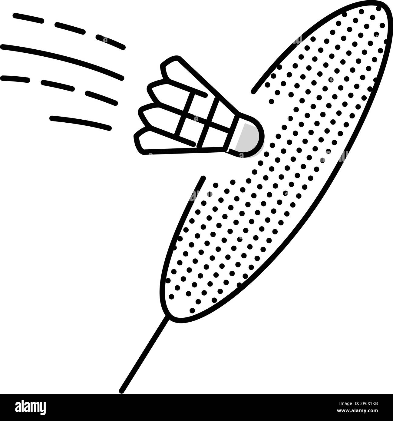 action shuttlecock racket color icon vector illustration Stock Vector ...
