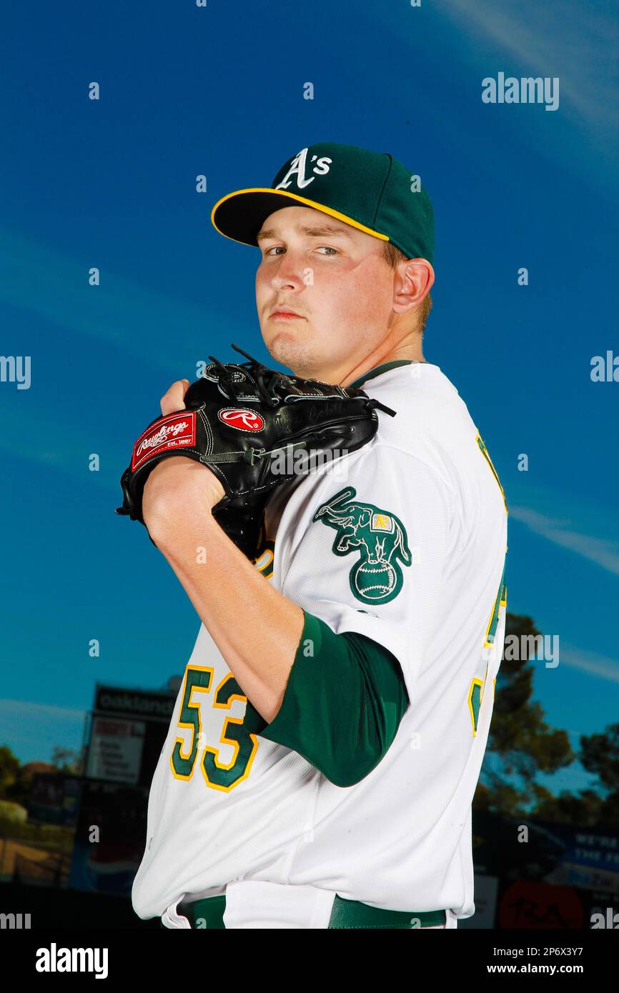 Oakland A’s Trevor Cahill poses for a portrait at Phoenix Municipal
