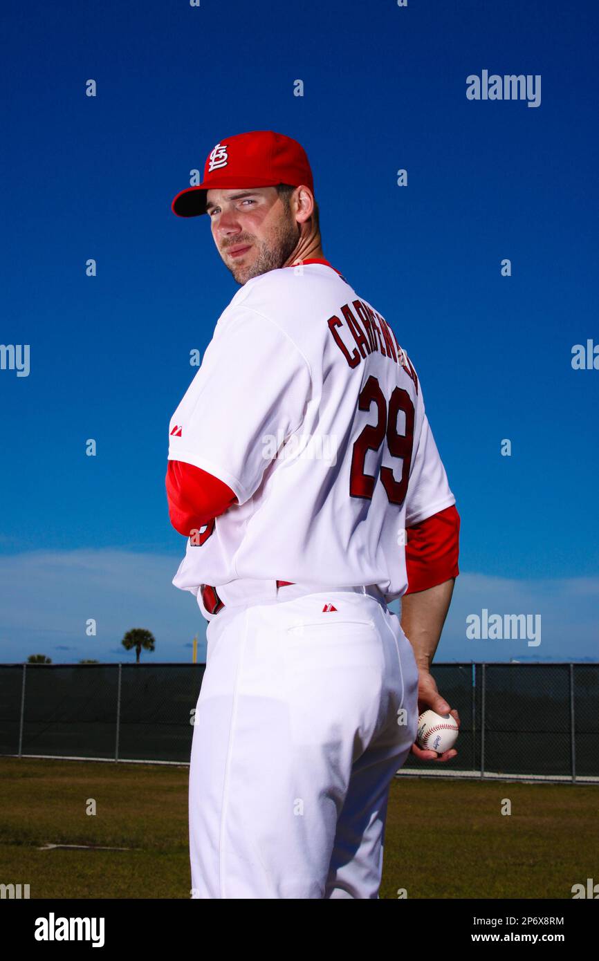 St. Louis Cardinals Chris Carpenter poses for a portrait at Roger Dean  Stadium in Jupiter, FL on March 8, 2010.( AP Photo/Tom DiPace Stock Photo -  Alamy