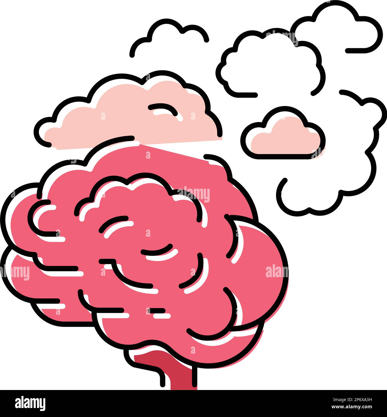 mind brain human color icon vector illustration Stock Vector Image ...