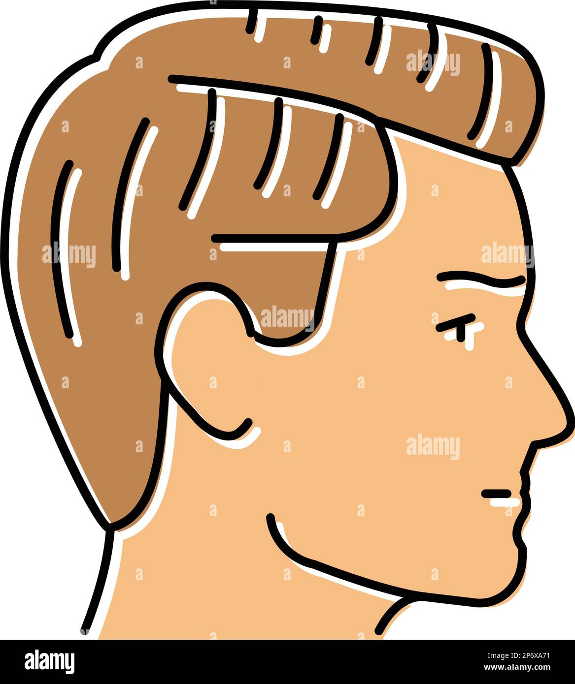 side part hairstyle male color icon vector illustration Stock Vector Image & Art Alamy