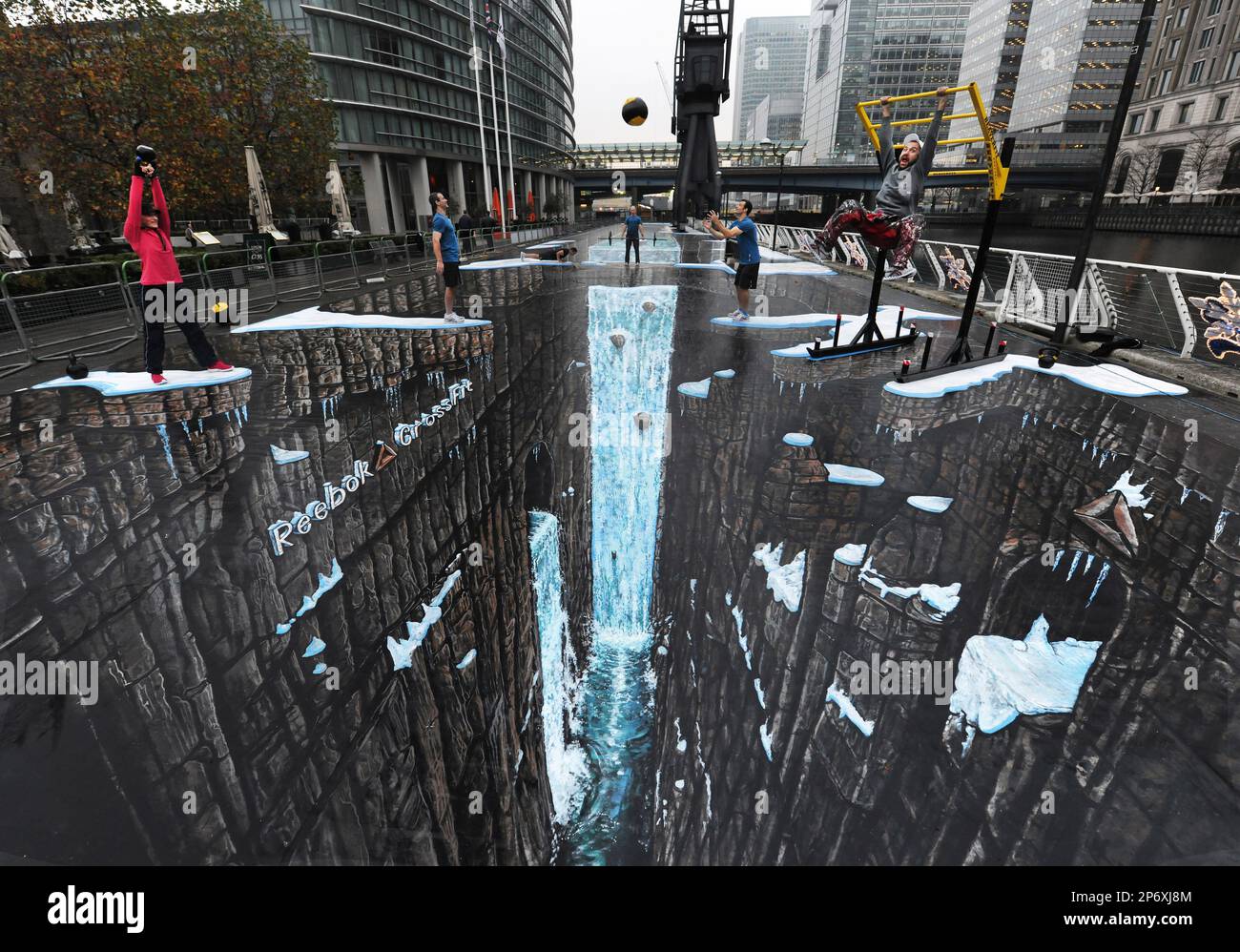 Commercial Photo - Reebok CrossFit, a revolutionary strength and  conditioning programme, teamed up with artists 3D Joe and Max to break the  Guinness World Record for the largest ever 3D street art.