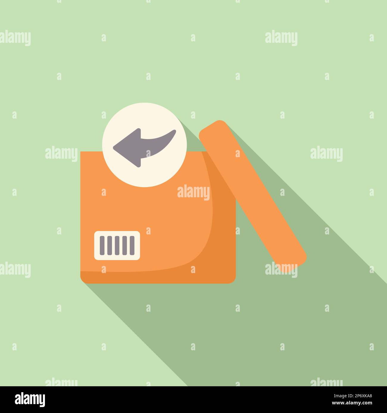 Retail box icon flat vector. Parcel product. Delivery service Stock Vector