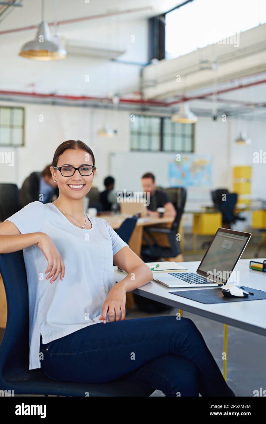 Developing tomorrows tech today. a designer at their workstation in an office. Stock Photo