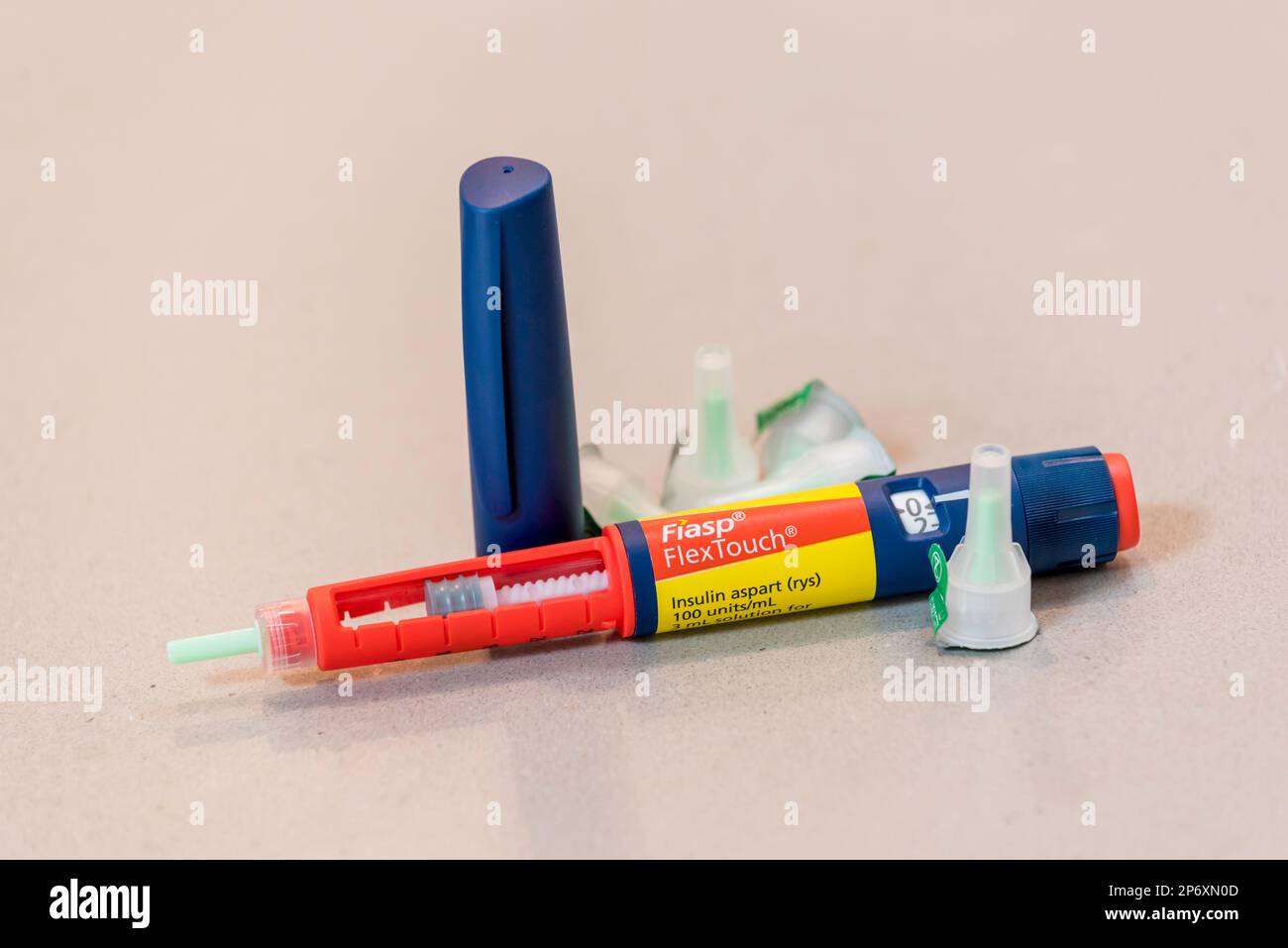 Novo Nordisk ultrafast acting insulin drug FIASP is to be withdrawn from the Australian Pharmaceutical Benefits Scheme (PBS) on April 1, 2023. This means for insulin users the price will climb from $A8 per month to $A230 making it unaffordable to many. Credit Stephen Dwyer Alamy Live News Stock Photo