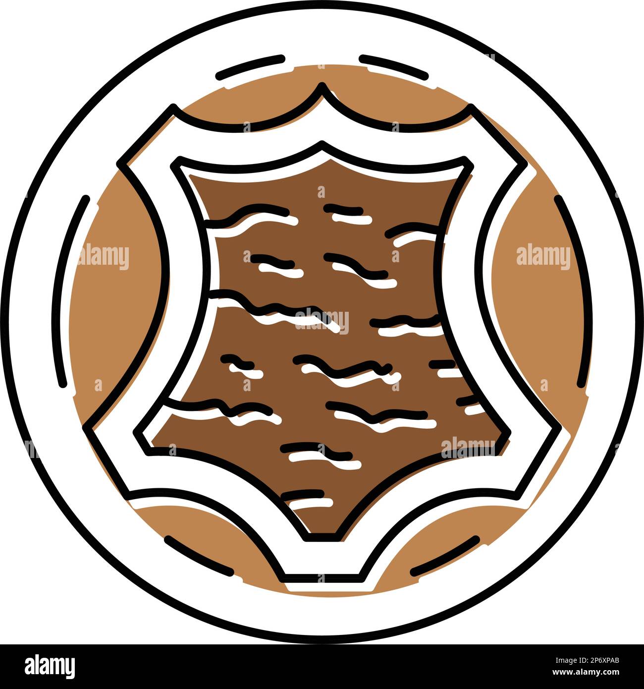 leather fabric textile color icon vector illustration Stock Vector ...