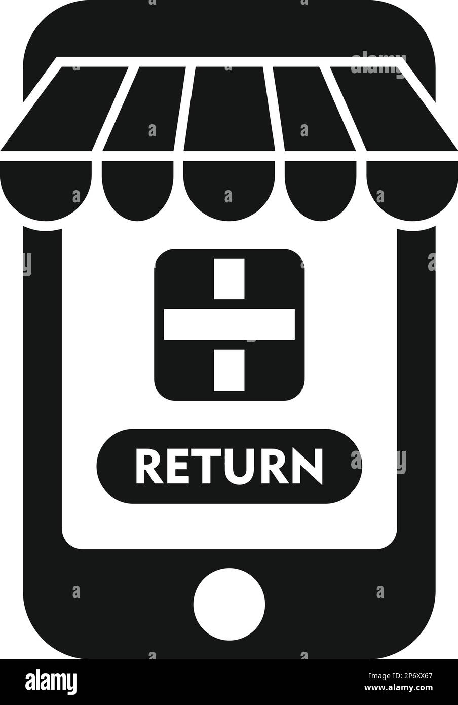 Box return icon simple vector. Parcel delivery. Service shipment Stock