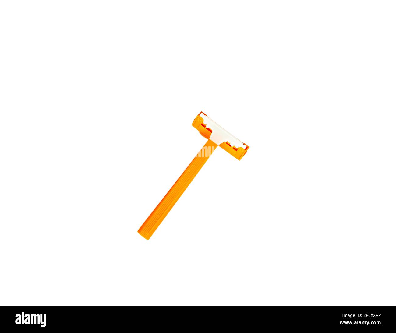 Disposable razor on a white isolated background Stock Photo