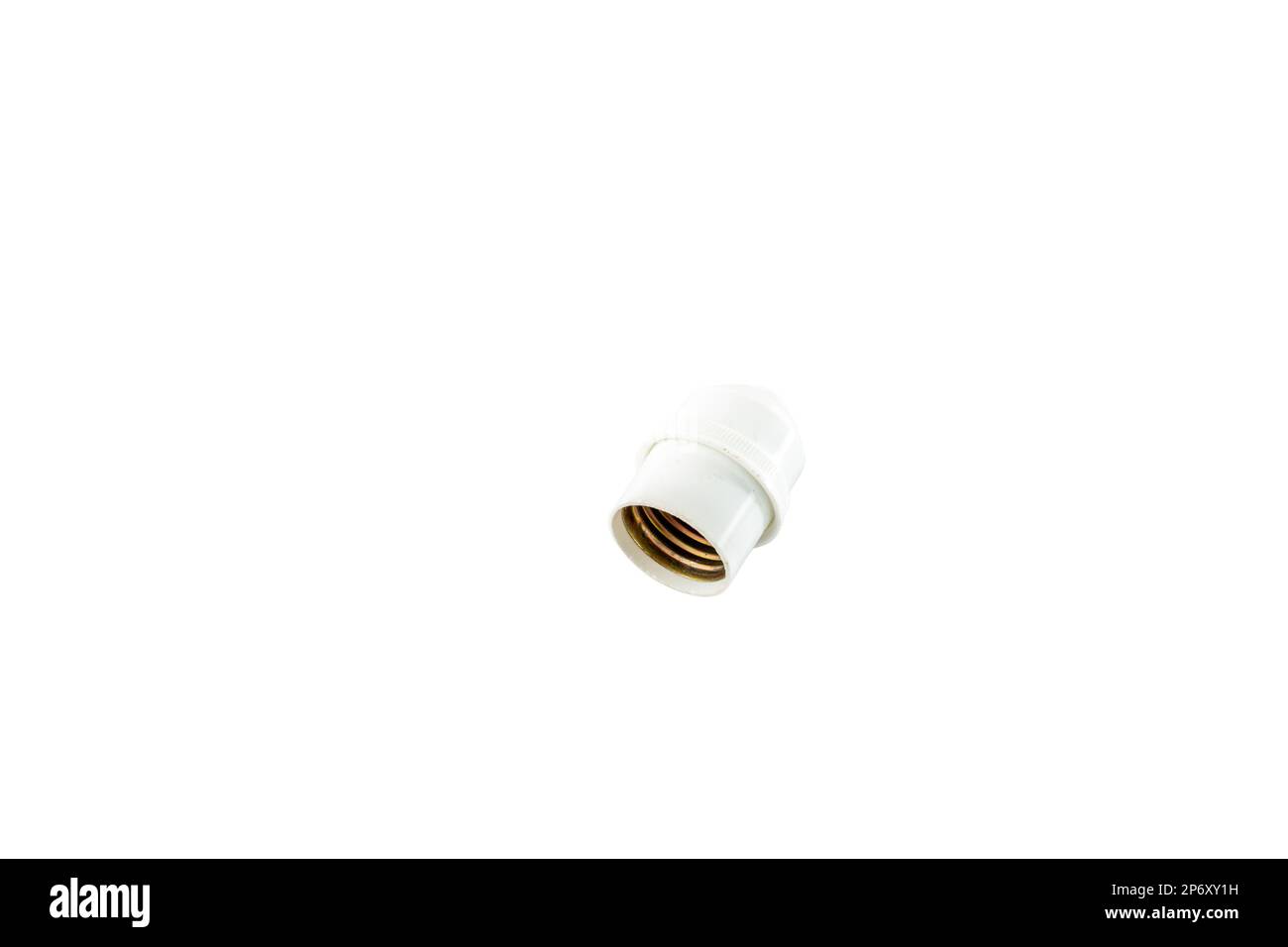 Lamp holder socket isolated on white background Stock Photo