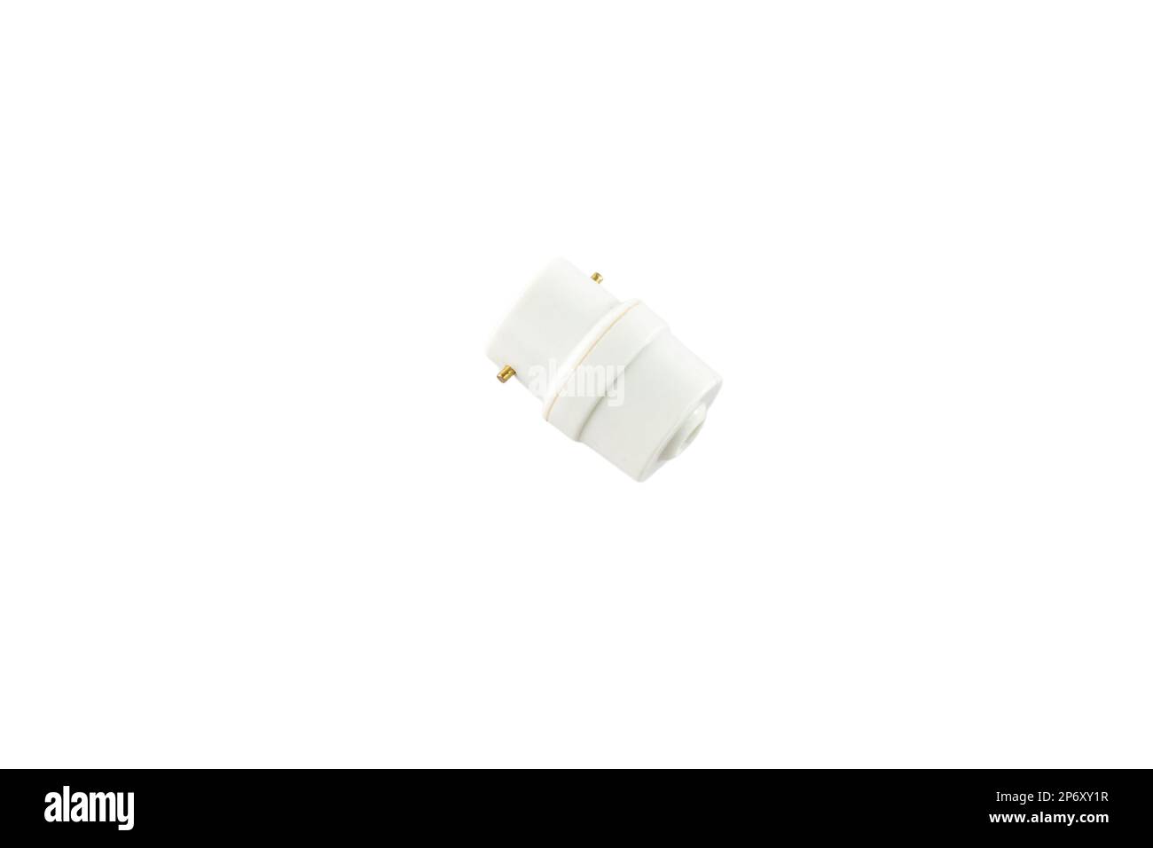 Lamp holder socket extension adapter isolated on white background Stock