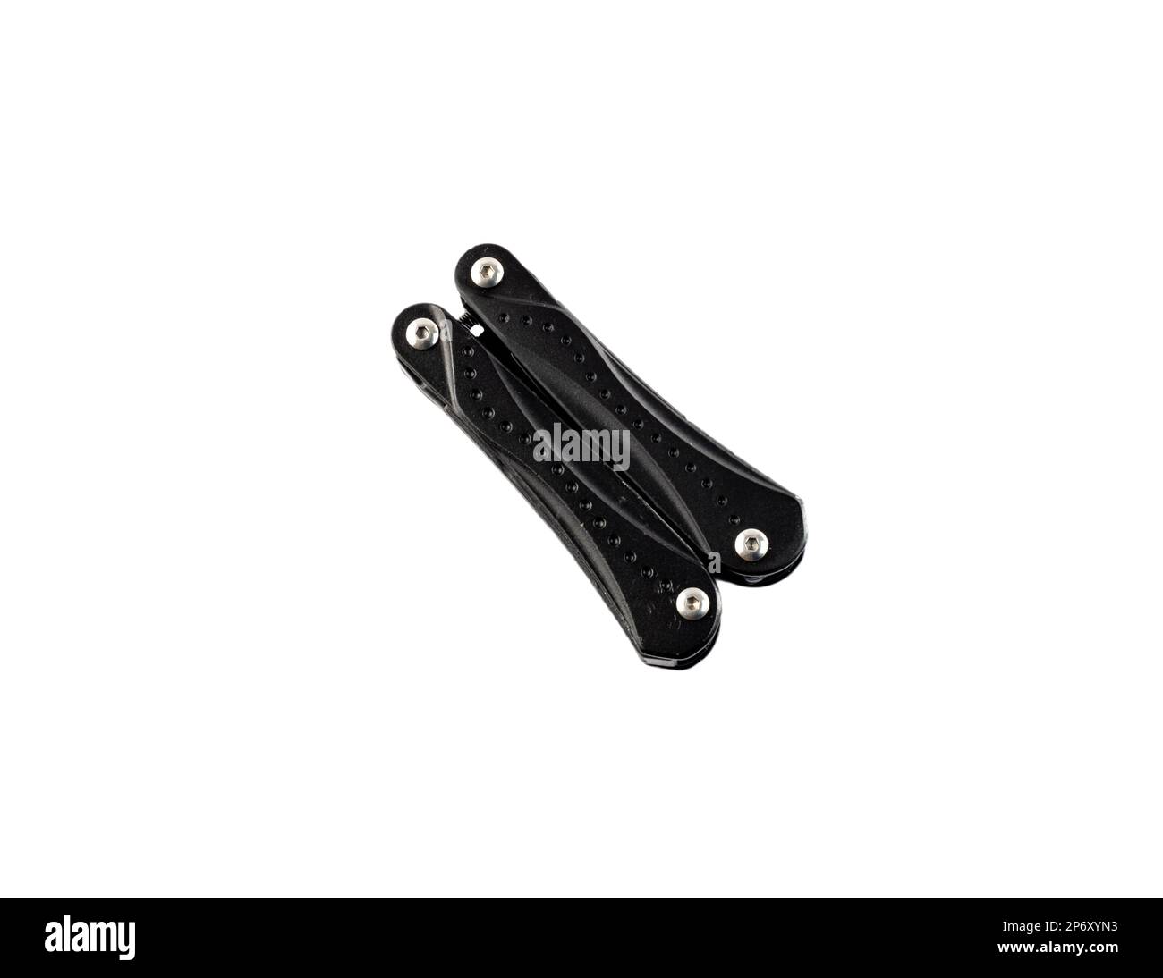 Multi-purpose folding knife isolated on white background Stock Photo