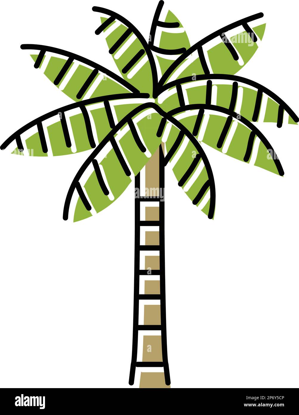 coconut palm tree color icon vector illustration Stock Vector