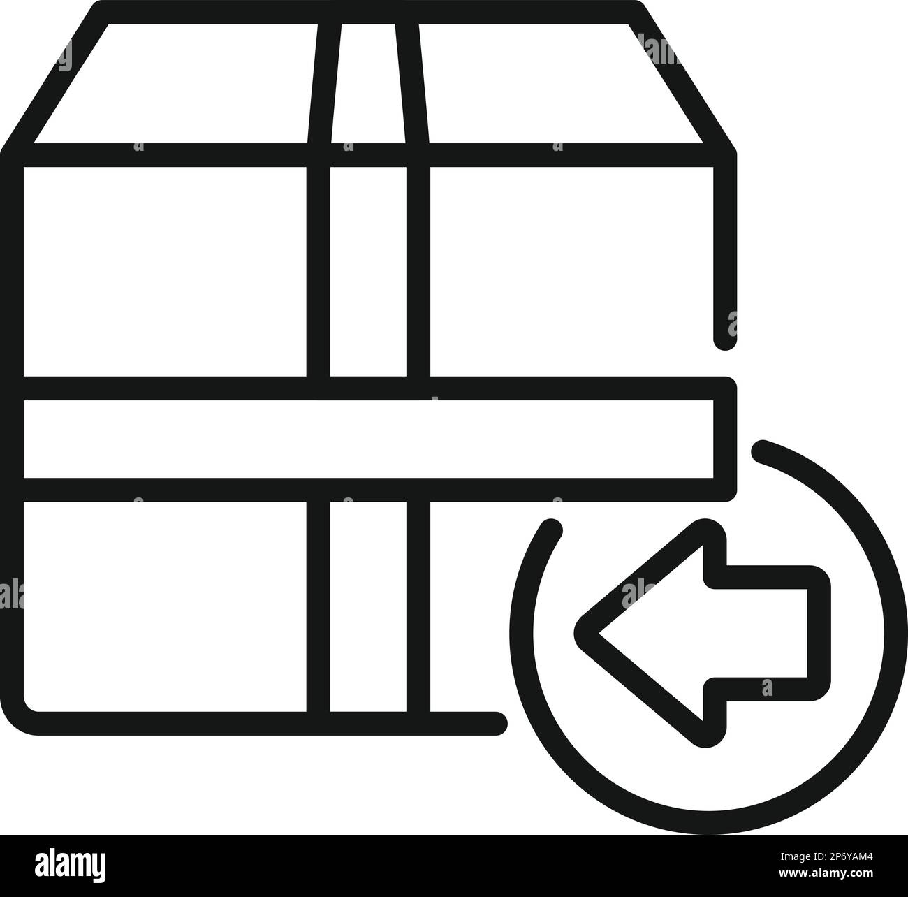 Box return icon outline vector. Cargo package. Store shop Stock Vector ...