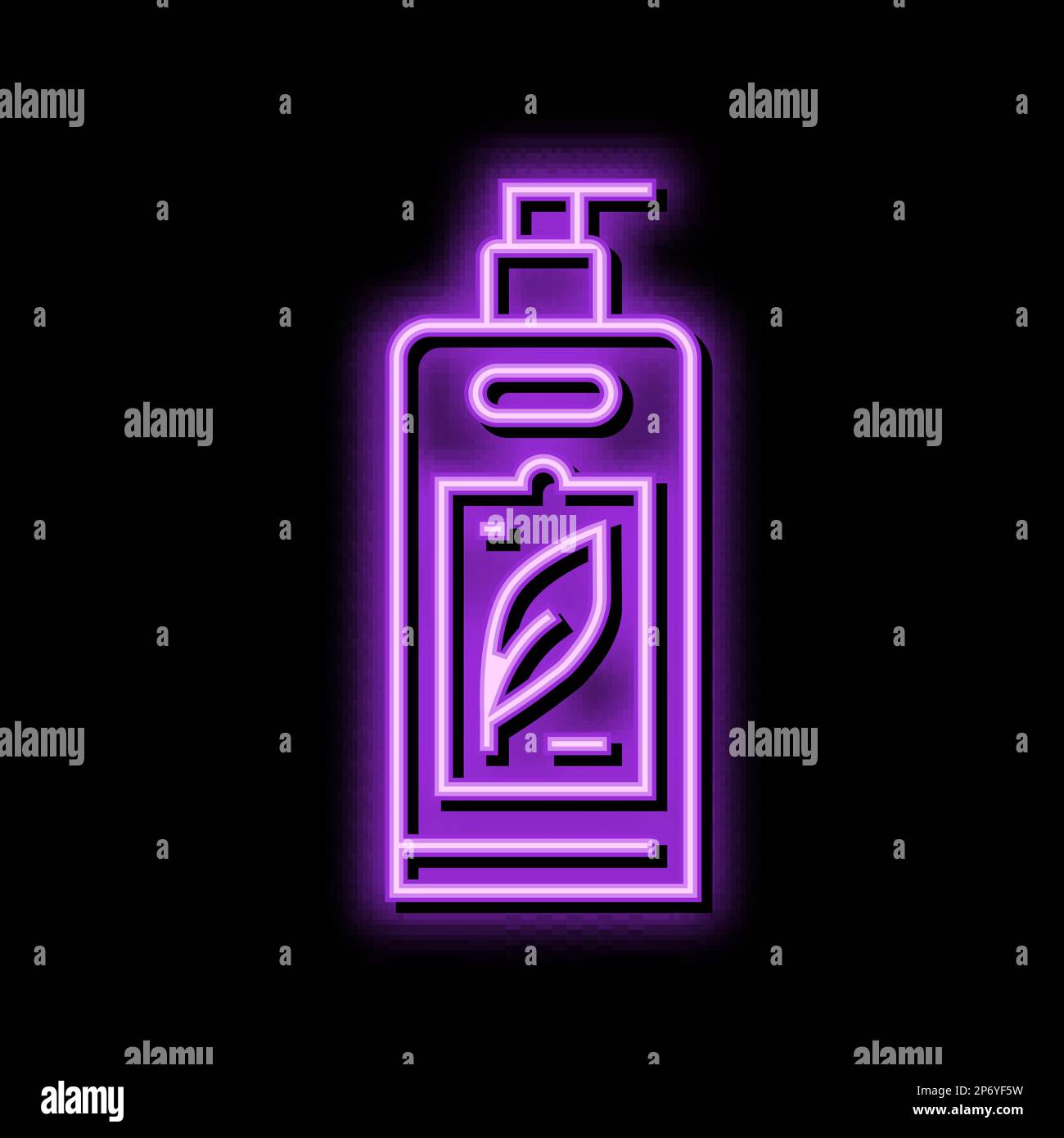 sensitive skin cream neon glow icon illustration Stock Vector Image ...