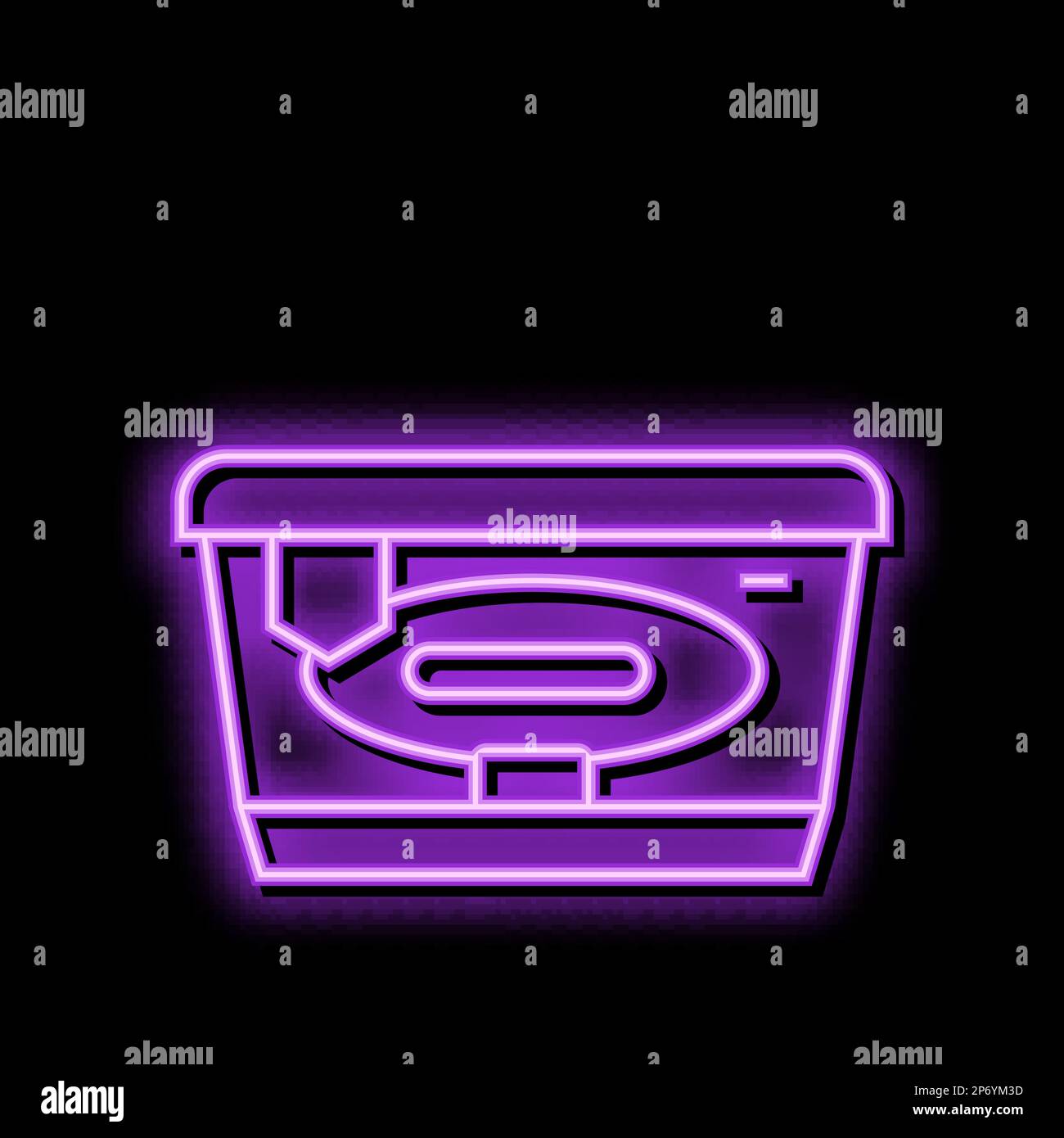 cream cheese milk product neon glow icon illustration Stock Vector