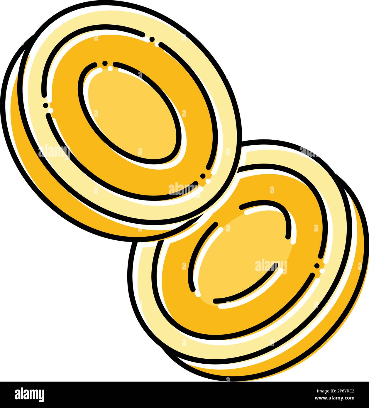 falling gold coin color icon vector illustration Stock Vector Image ...