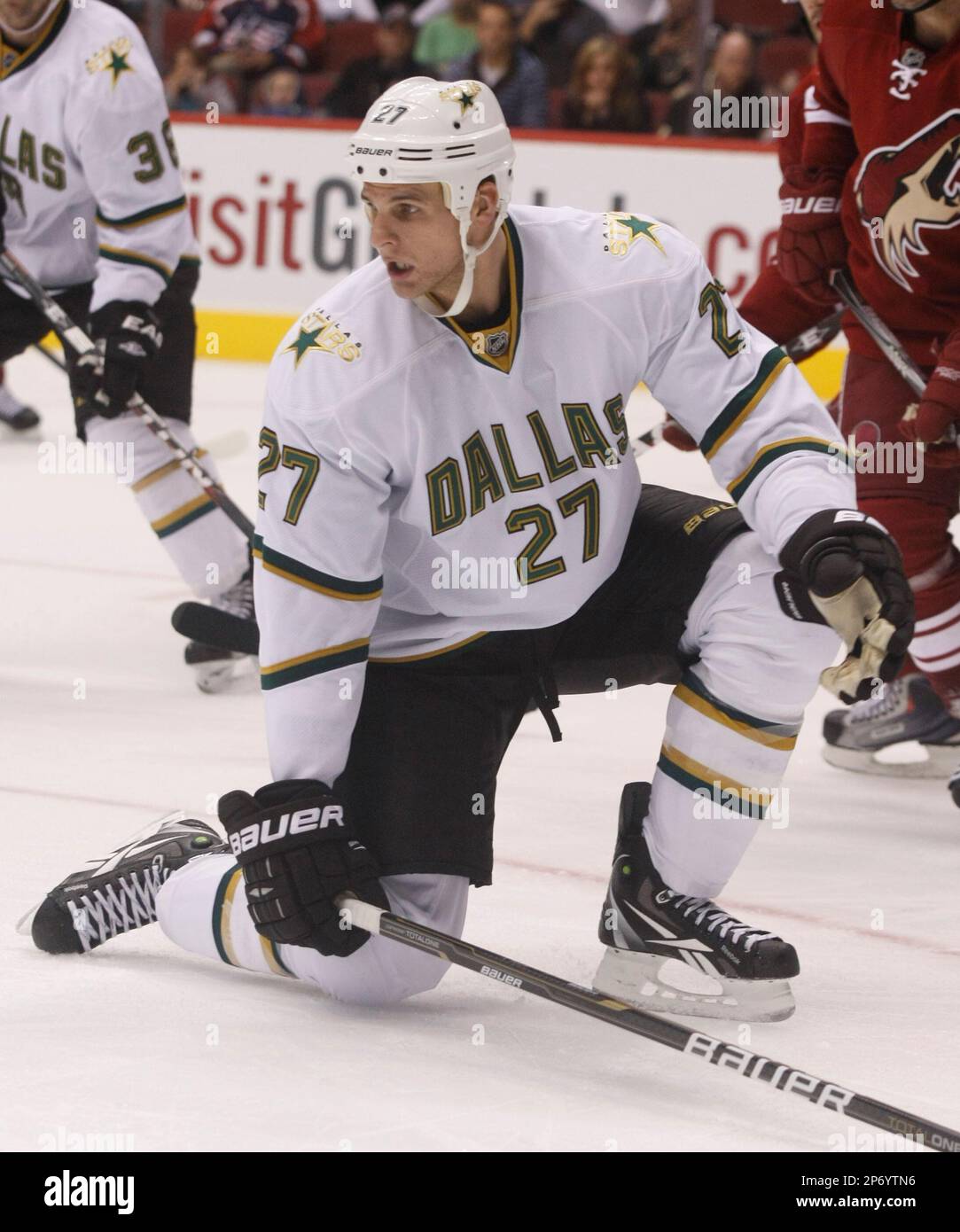 Dallas Stars defenseman Adam Pardy against the Phoenix Coyotes during a