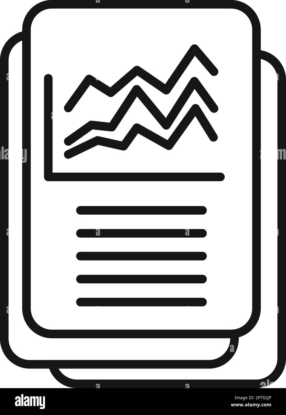 Investor papers icon outline vector. Financial money. Stack result Stock Vector
