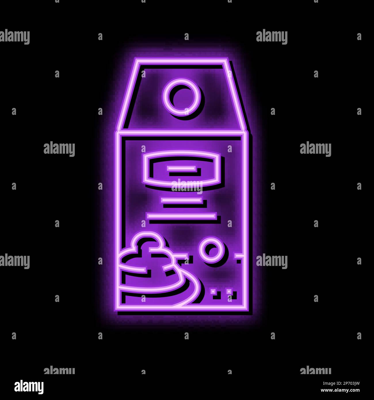cream milk product dairy neon glow icon illustration Stock Vector Image ...