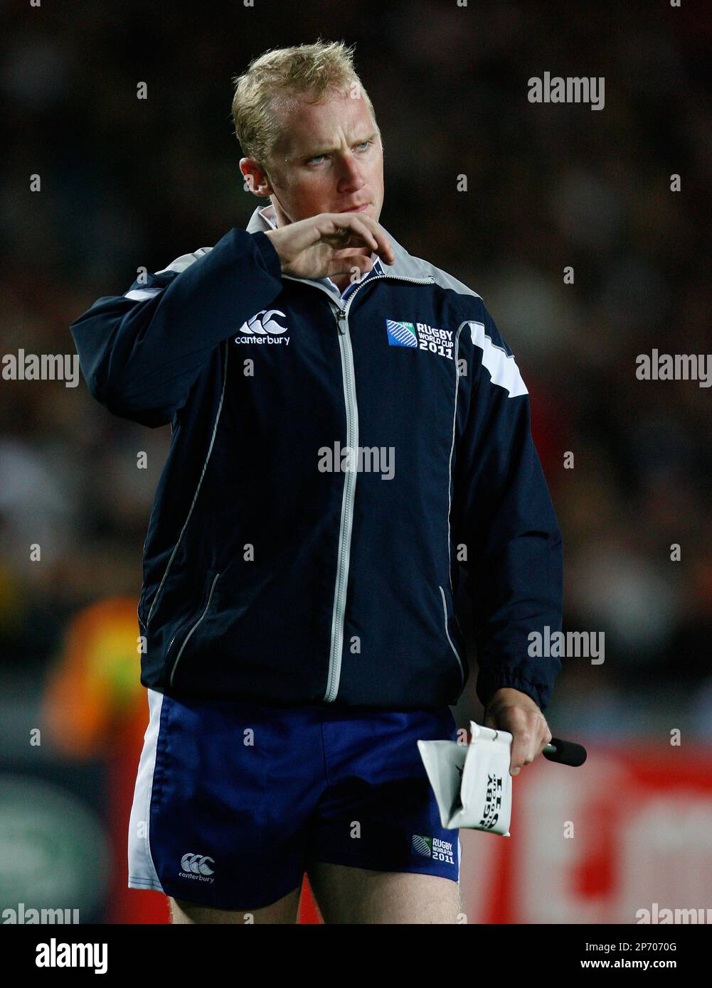 Assistant Referee Wayne Barnes Of England Rugby World Cup 2011 Semi 