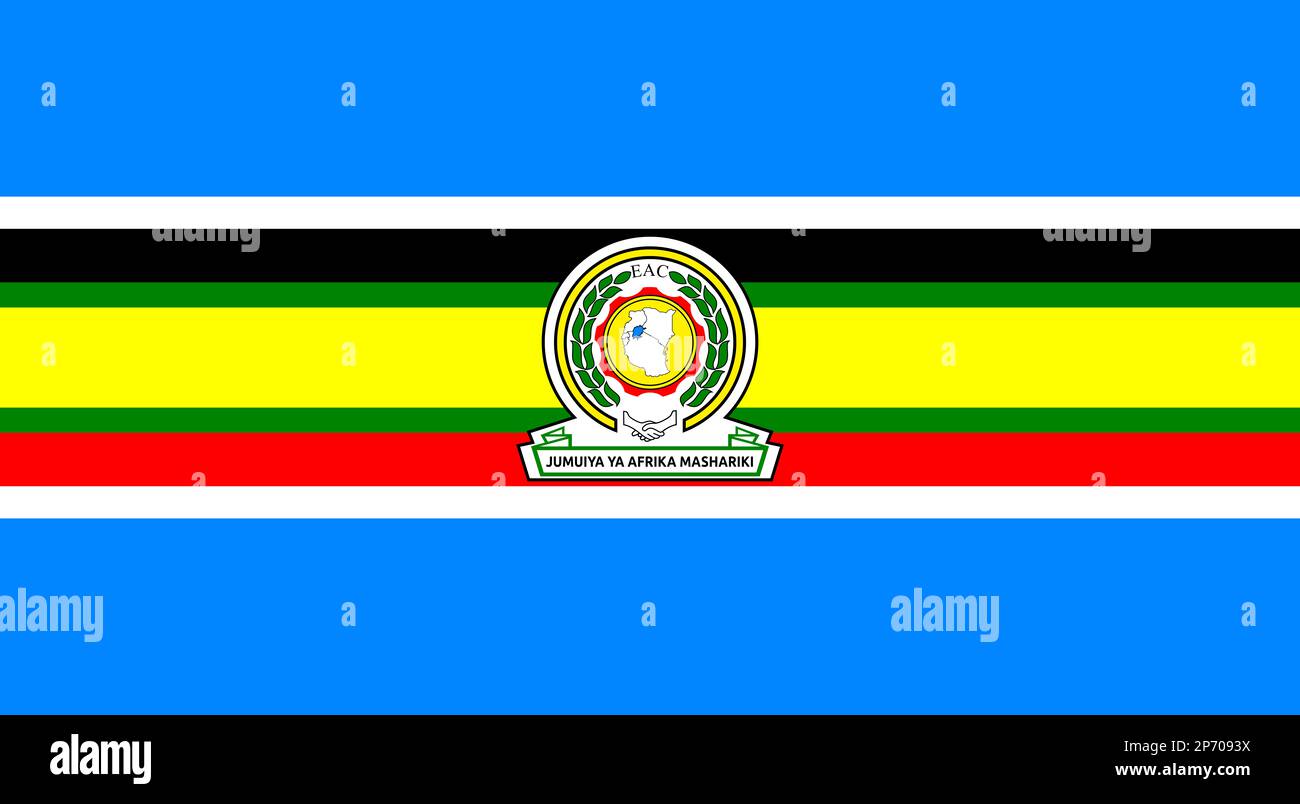 Flag of the East African Community Stock Photo