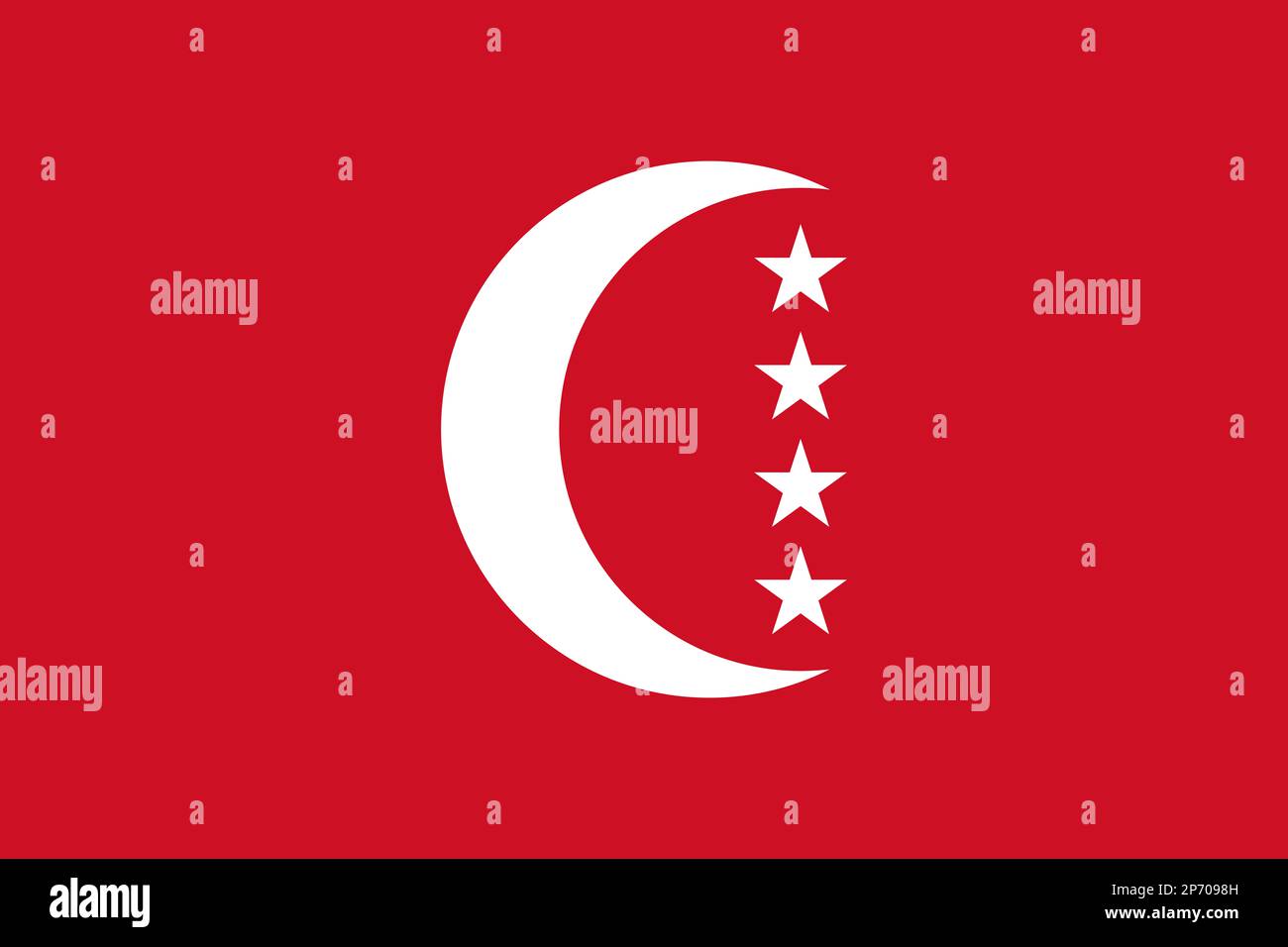 Flag of Autonomous Island of Anjouan Stock Photo Alamy