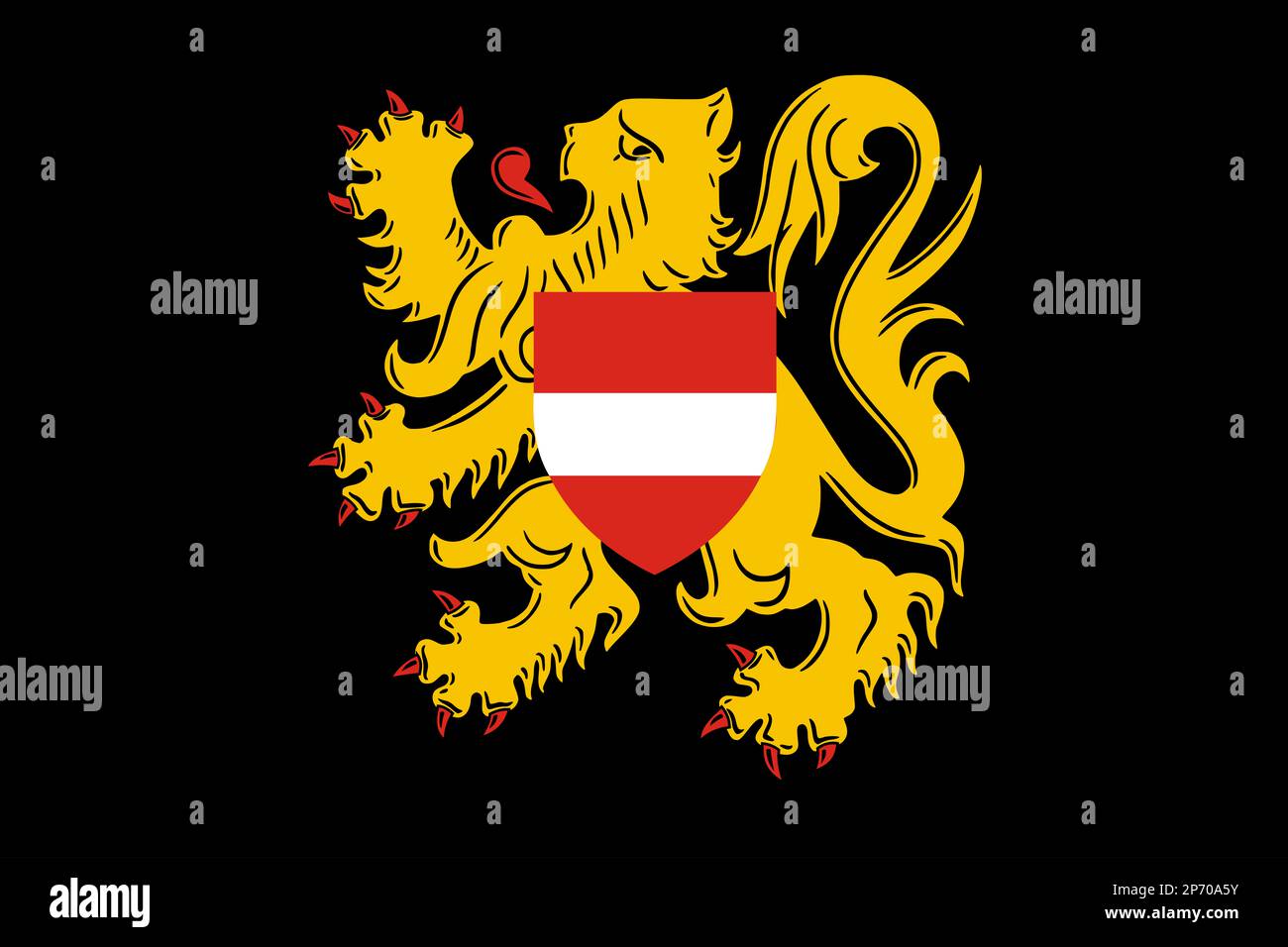 Flag Of The Province Of Flemish Brabant Stock Photo Alamy