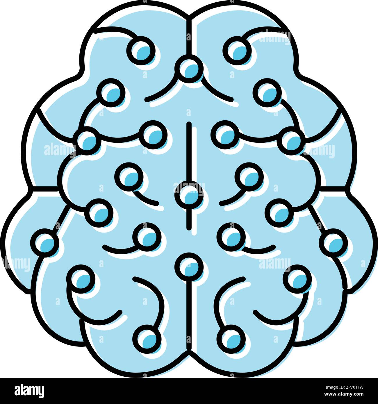 intelligence brain color icon vector illustration Stock Vector Image ...