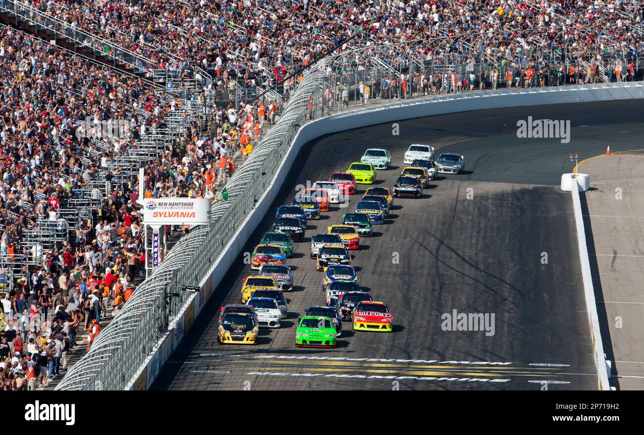 Loudon, NH - SEP 25, 2011: Juan Pablo Montoya (42) and Mark Martin (5 ...