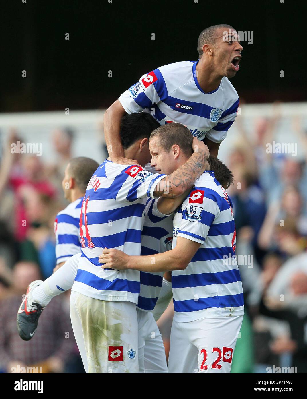 QPRs Anton Ferdinand Celebrates His Sides Late Equaliser Barclays qprs-anton-ferdinand-celebrates-his-sides-late-equaliser-barclays
