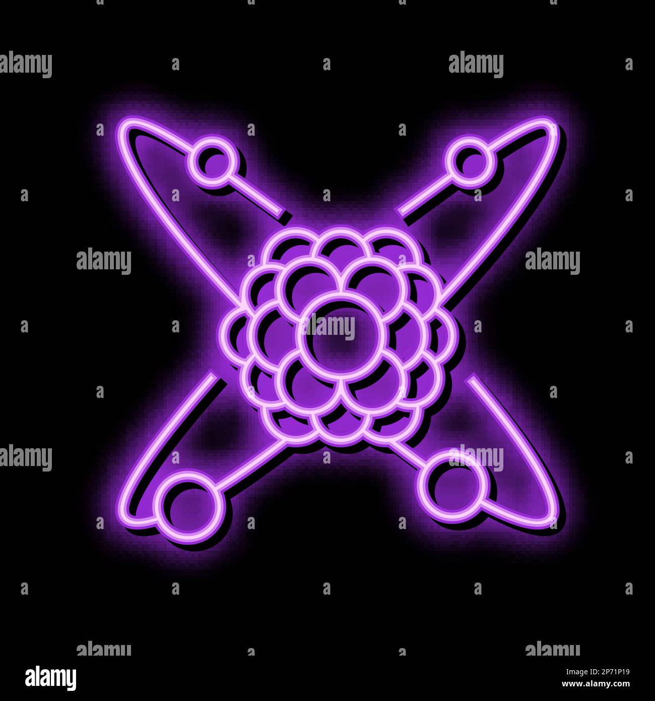cell molecular structure neon glow icon illustration Stock Vector Image ...