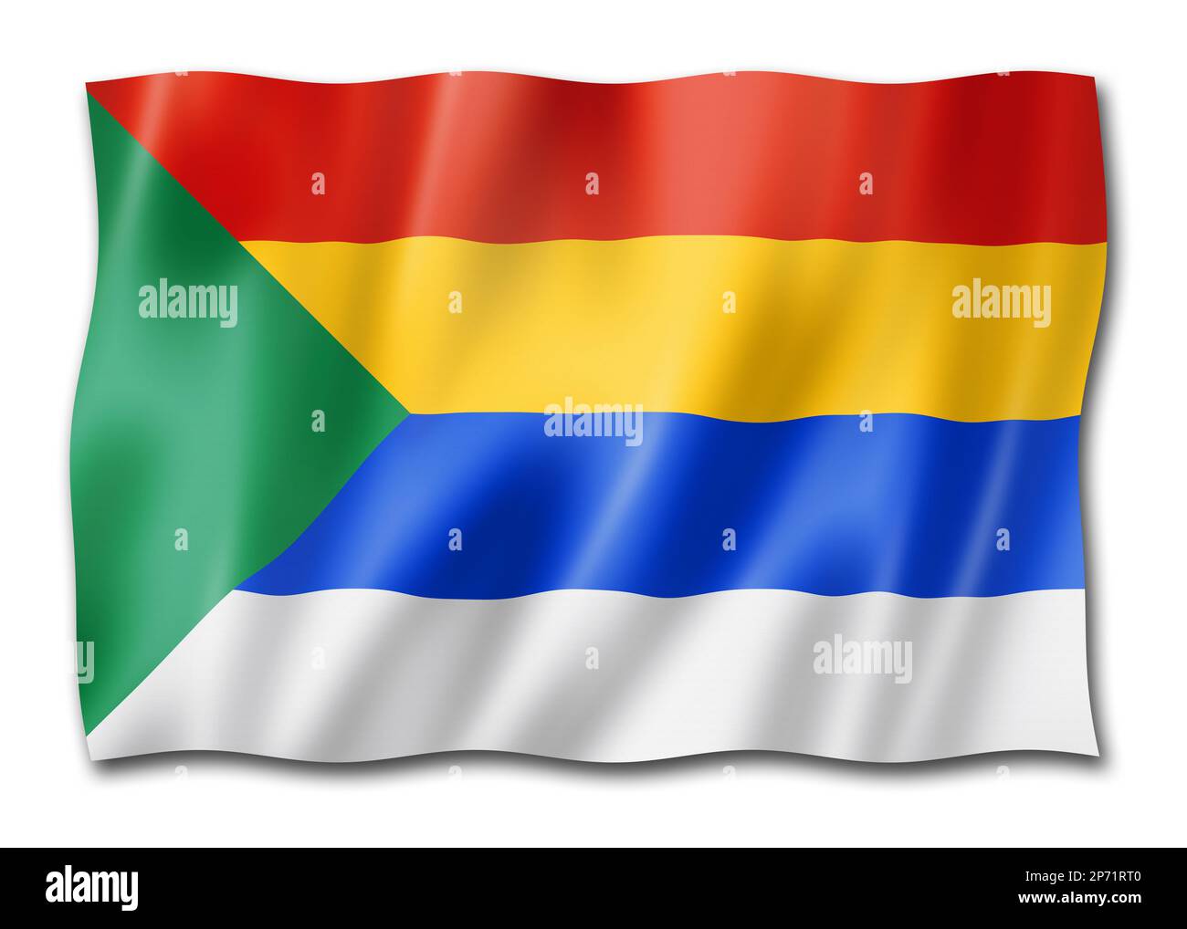 Druze people ethnic flag. 3D illustration Stock Photo