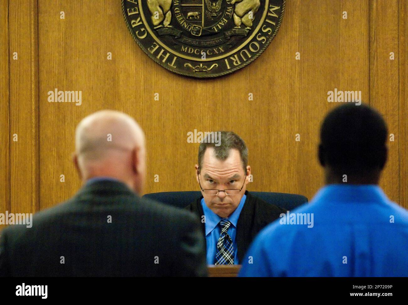 Boone County Circuit Judge Kevin Crane listens to attorney Chris