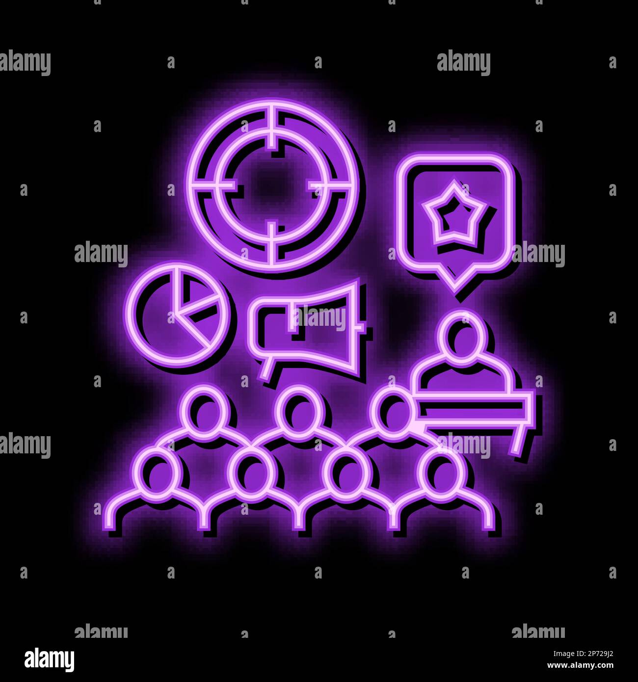 event marketing neon glow icon illustration Stock Vector Image & Art ...