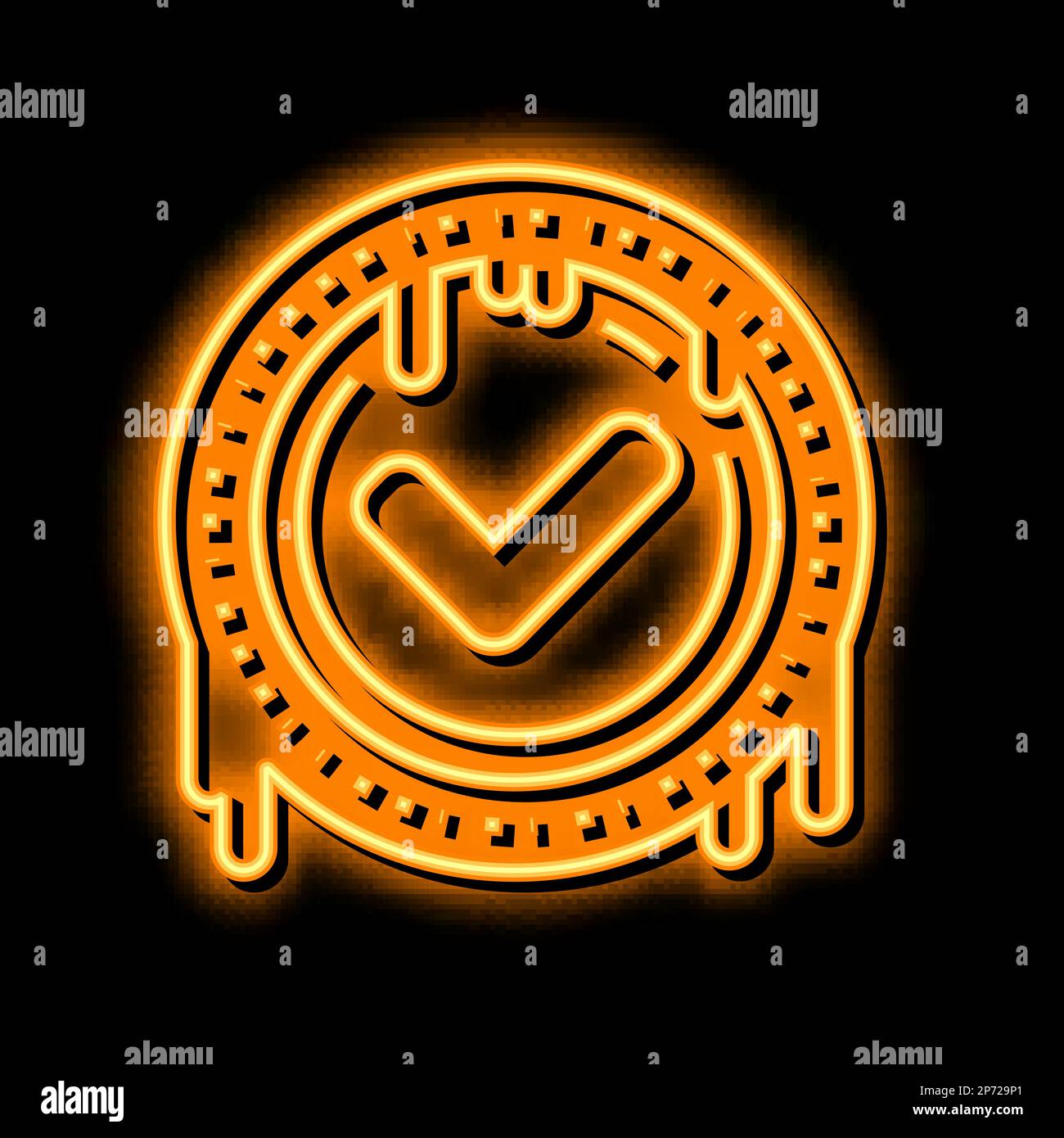 mark quality neon glow icon illustration Stock Vector Image & Art - Alamy
