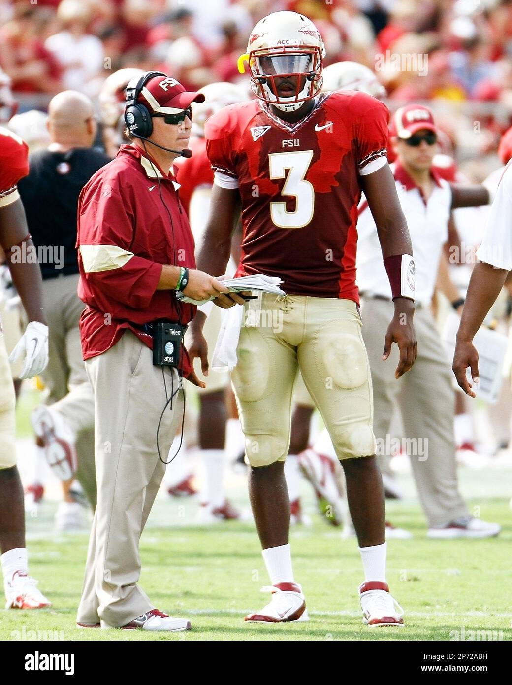 Florida State Head Football Coach Jimbo Fisher with Quarterback EJ