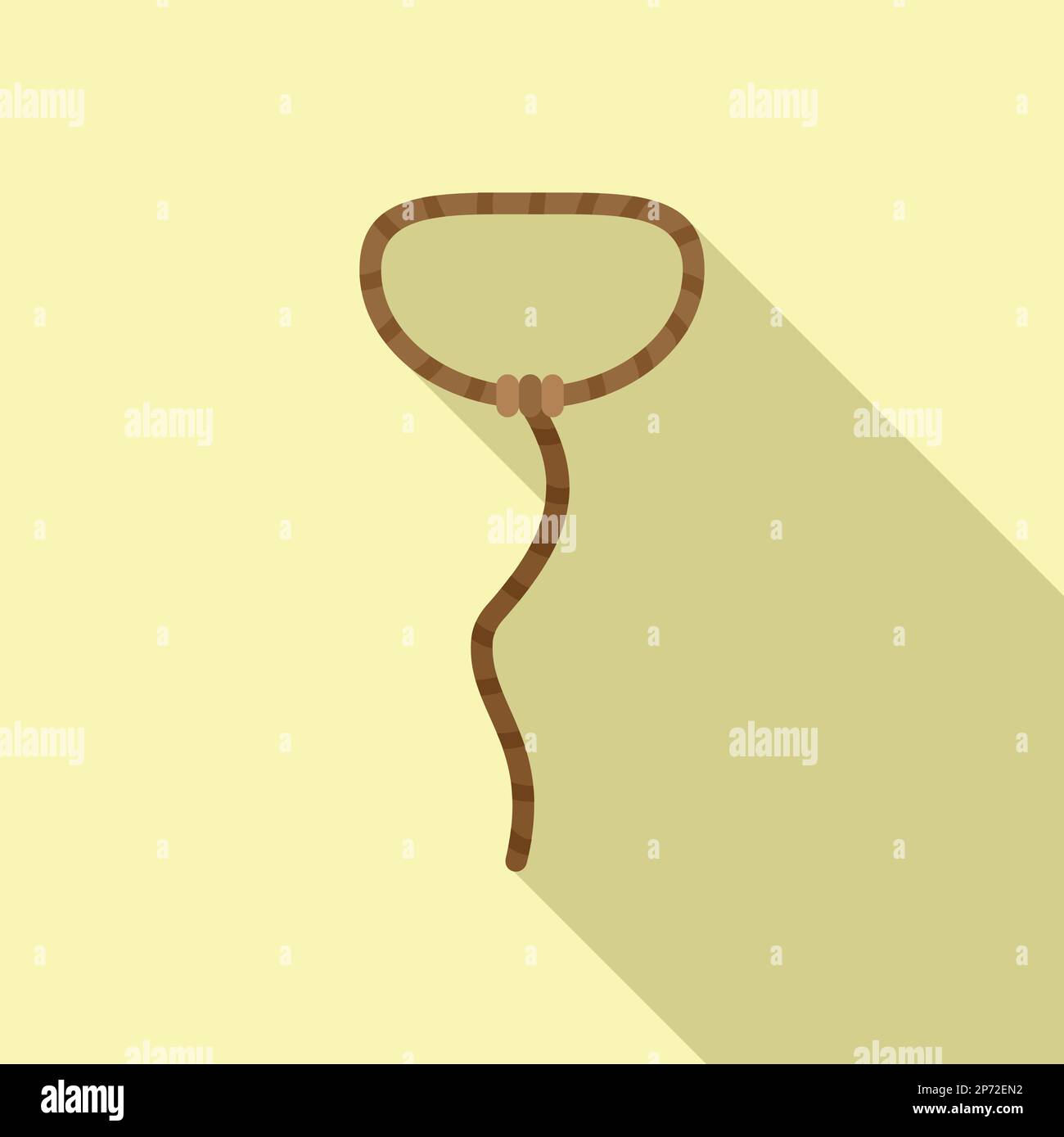 Border lasso icon flat vector. Western rope. West cord Stock Vector ...