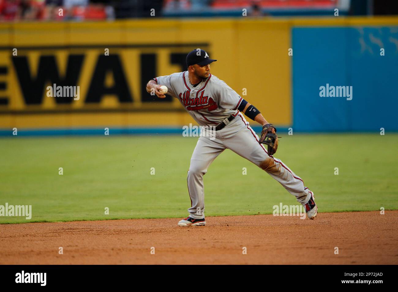 Atlanta Braves Alex Gonzalez in a game against the Florida Marlins at