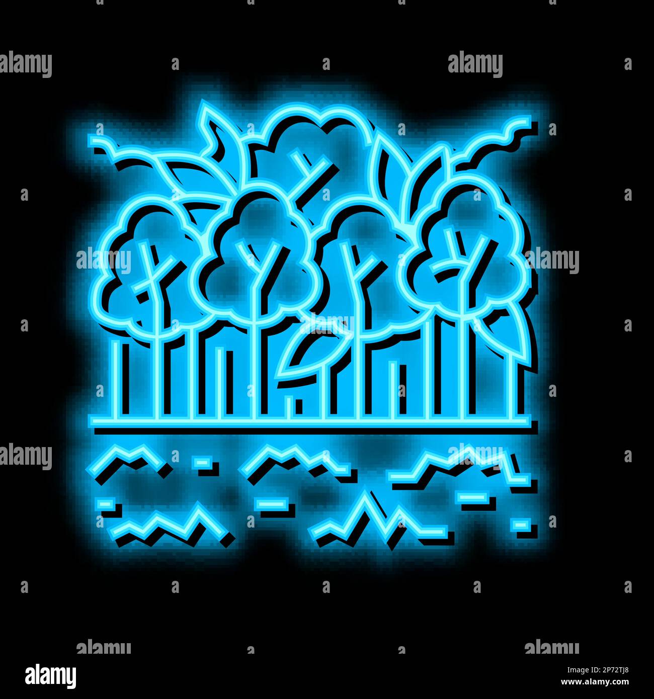 broadleaf forests neon glow icon illustration Stock Vector Image & Art ...